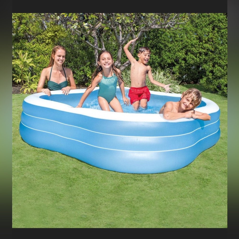 Blue and White Inflatable Pool - Picture 3 of 6